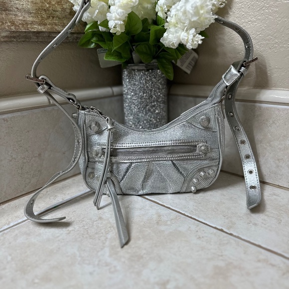 Steve Madden Metallic Rhinestone Crossbody - Picture 1 of 5
